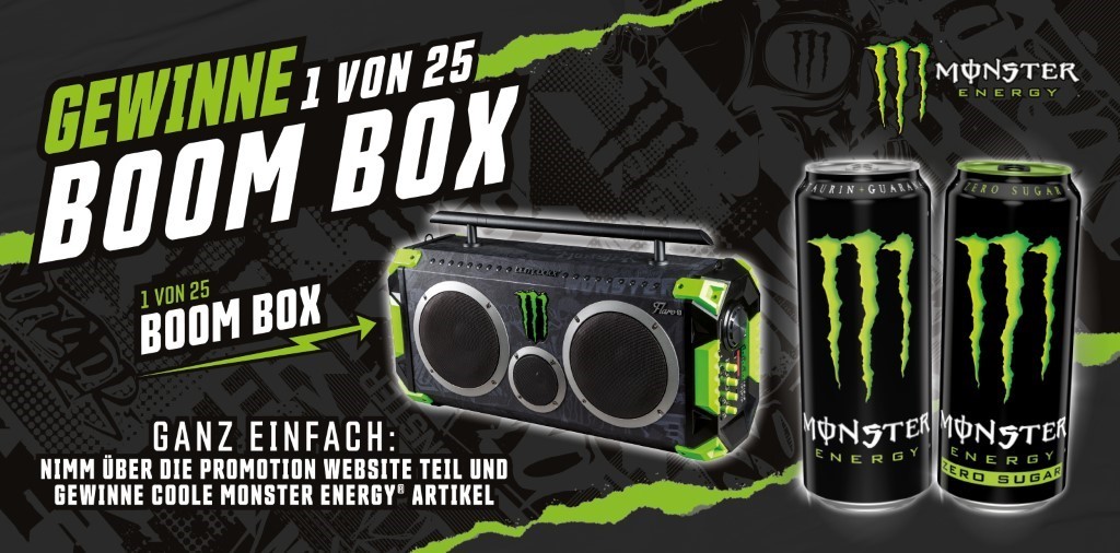 Gewinnspiel Monster Energy Boombox