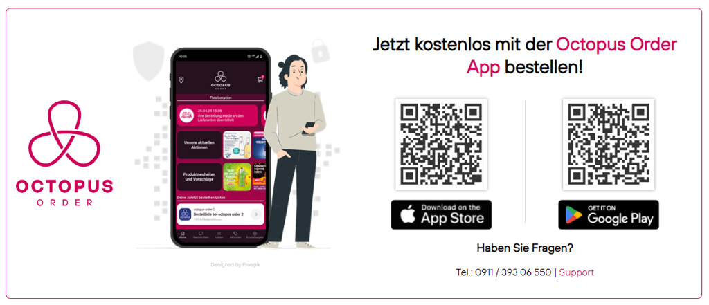 Octopus Order - bestellen per App für B2B-Kunden